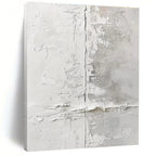 Textured White Wall Abstract Painting for Contemporary Art Spaces HENG066