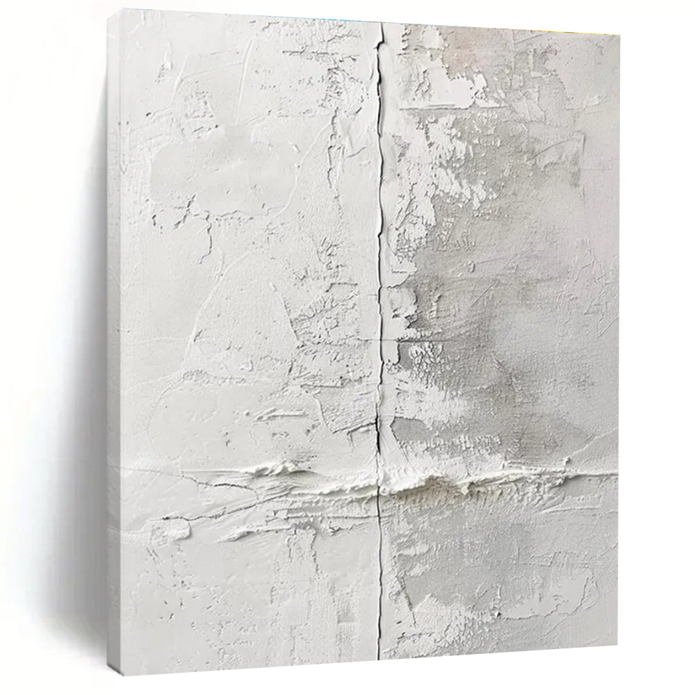 Textured White Wall Abstract Painting for Contemporary Art Spaces HENG066