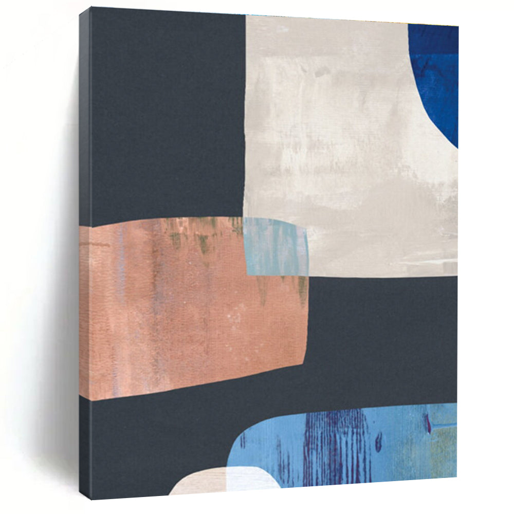 Geometric Color Block Abstract Painting for Modern Office Receptions HENG200