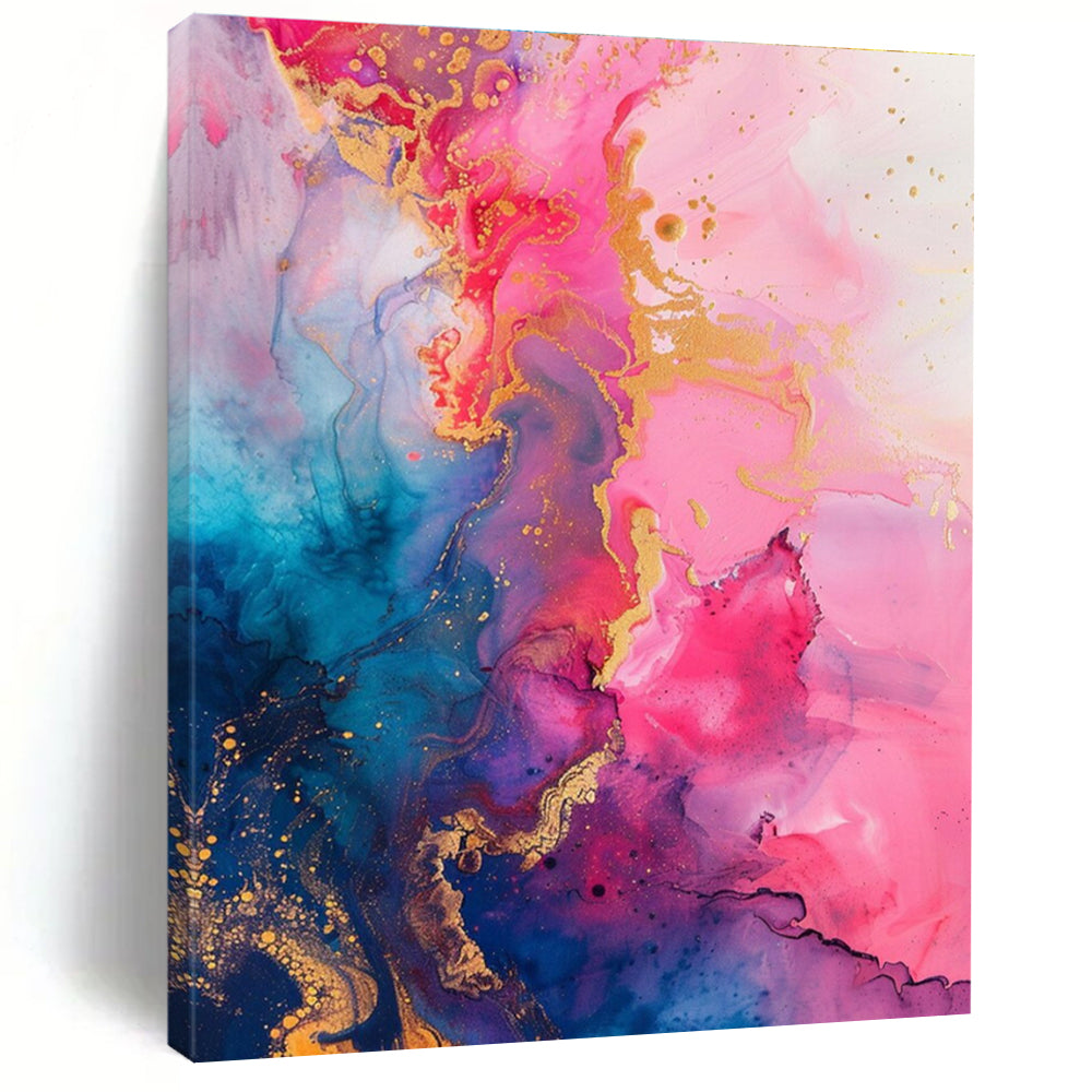 Dreamy Ink - Flow Abstract with Gold Painting for Relaxing Spaces HENG286