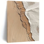 Beach Wave Textured Abstract Painting for Coastal Home Living Rooms GAB1333