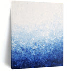 Blue Gradient Abstract Painting with Calming Depth WINK393
