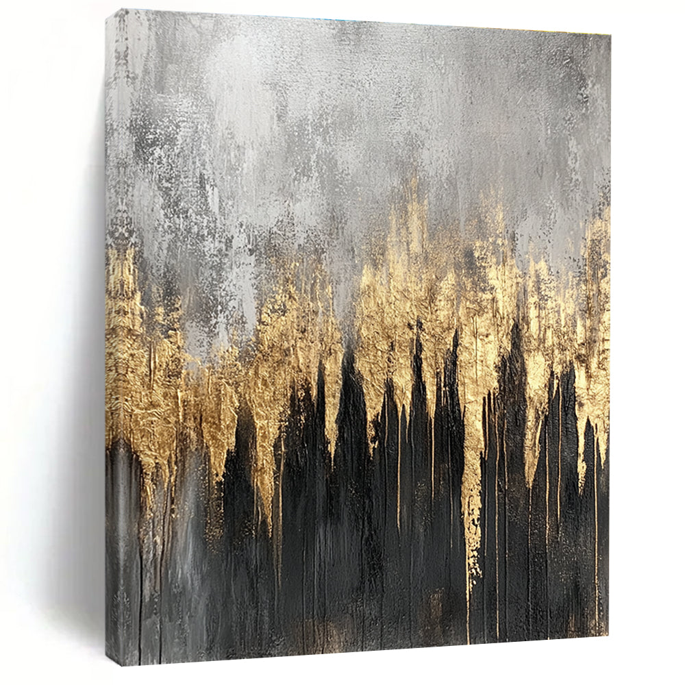 Gold - Forest Abstract Painting for Elegant Living Rooms GAB0860