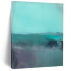 Turquoise Landscape Abstract Painting for Modern - Styled Living Rooms GAB1062