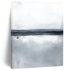 Monochrome Lake Abstract - Subtle Landscape Art GAB0556