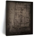 Dark Grid Abstract Painting for Industrial - Style Spaces HENG450