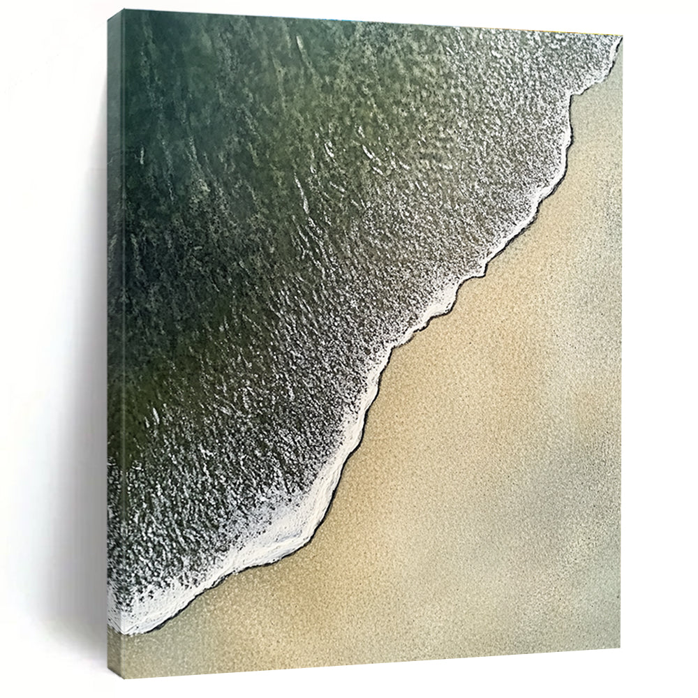 Aerial Beach View Abstract Painting for Coastal Homes GAB1455