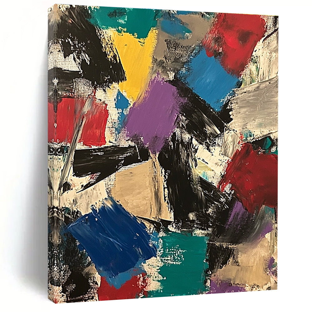 Colorful Block Abstract Painting with Vibrant Energy WINK777