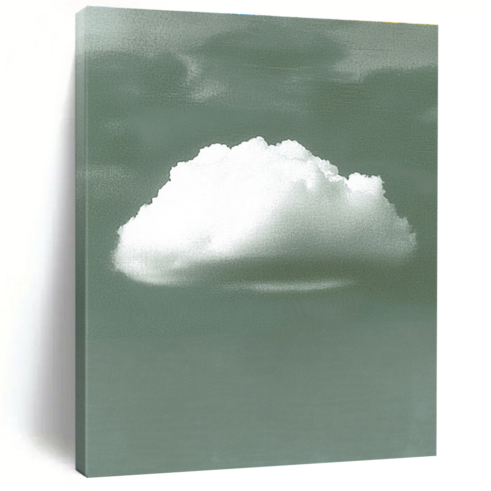 Single White Cloud Minimalist Abstract Painting GAB0351
