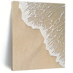 Beach Wave with Intricate Foam Abstract Painting with Detailed Textures GAB0078