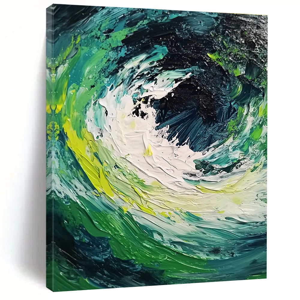 Colorful Swirling Vortex Abstract Painting of Dynamic Energy GAB0090