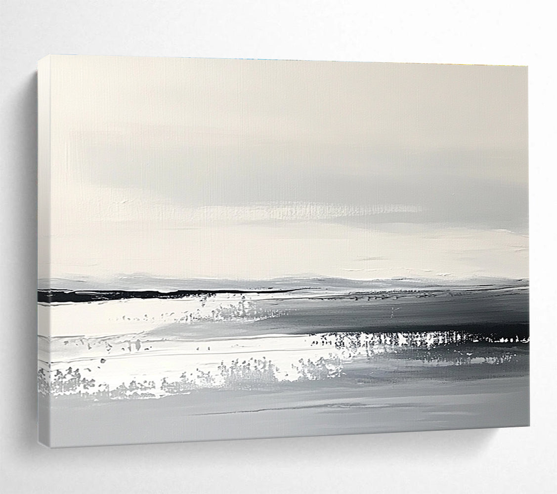 Monochromatic Landscape with Subtle Shades Abstract Painting ABS330