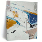 Energetic Abstract Lines Abstract Painting for Advertising Agency Meeting Rooms HENG049
