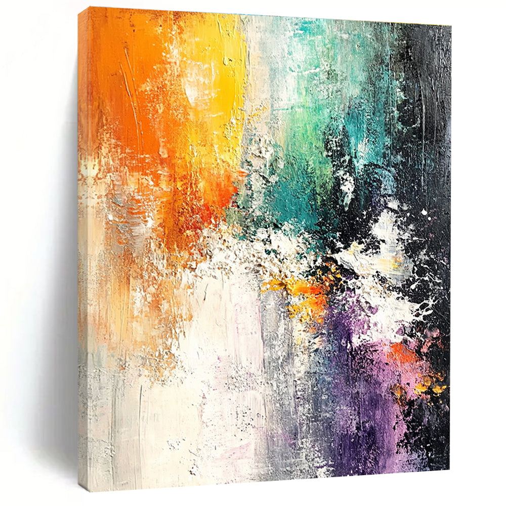 Colorful Textured Abstract Painting for Creative Art Studios GAB0892