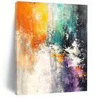 Colorful Textured Abstract Painting for Creative Art Studios GAB0892