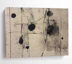 Ink - Splatter Abstract Painting with Dynamic Black and White ABS253