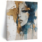 Portrait with Gold Accents Abstract Painting for Glamorous Boudoirs GAB0825