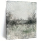 Misty Landscape Abstraction Painting with Ethereal Atmosphere WINK162