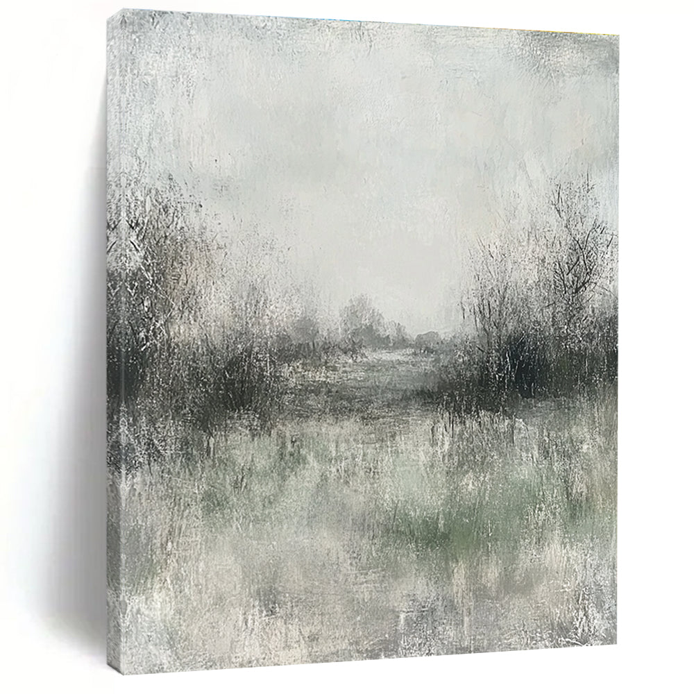 Misty Landscape Abstraction Painting with Ethereal Atmosphere WINK162