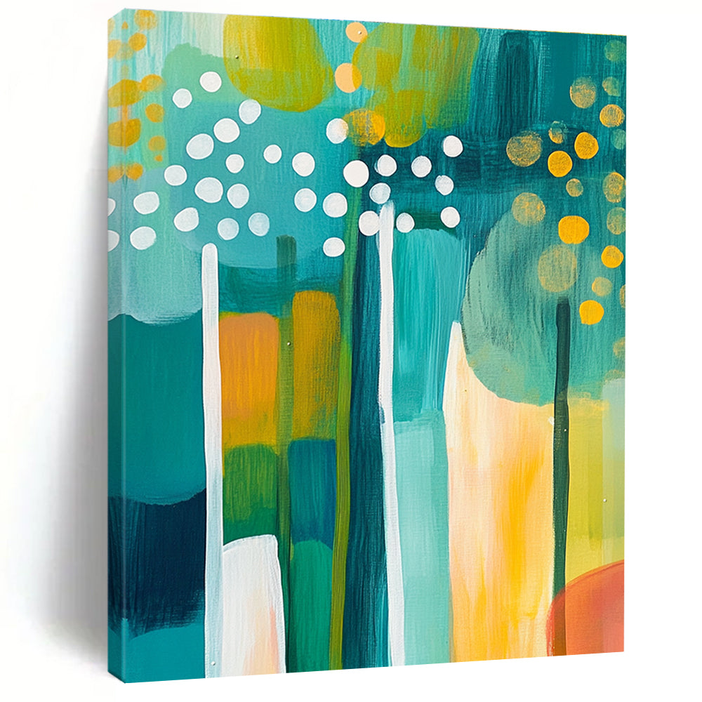 Colorful Abstract Floral Painting for Lively Interiors GAB1470