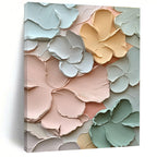 Pastel Flowers Abstract Painting with Smooth Textures GAB0006