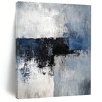 Blue - Gray - Black Abstract Painting with Moody Depth WINK535