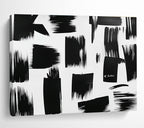 Black Brushstrokes on White  Bold Minimalism ABS061