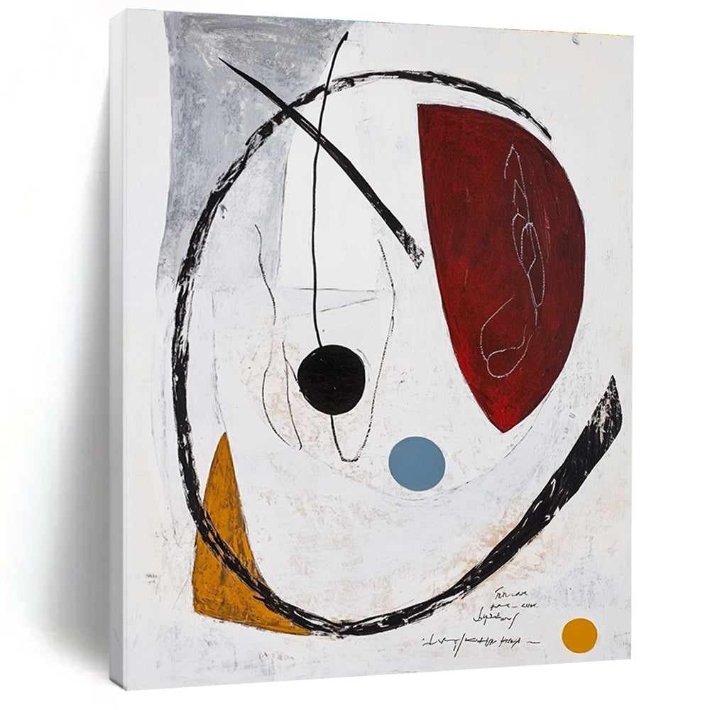 Circular Abstract Composition Painting for Modern Gallery Corridors GAB1246