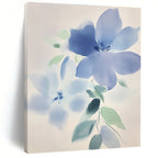 Soft Blue Watercolor Flowers Painting of Delicate Beauty GAB0188