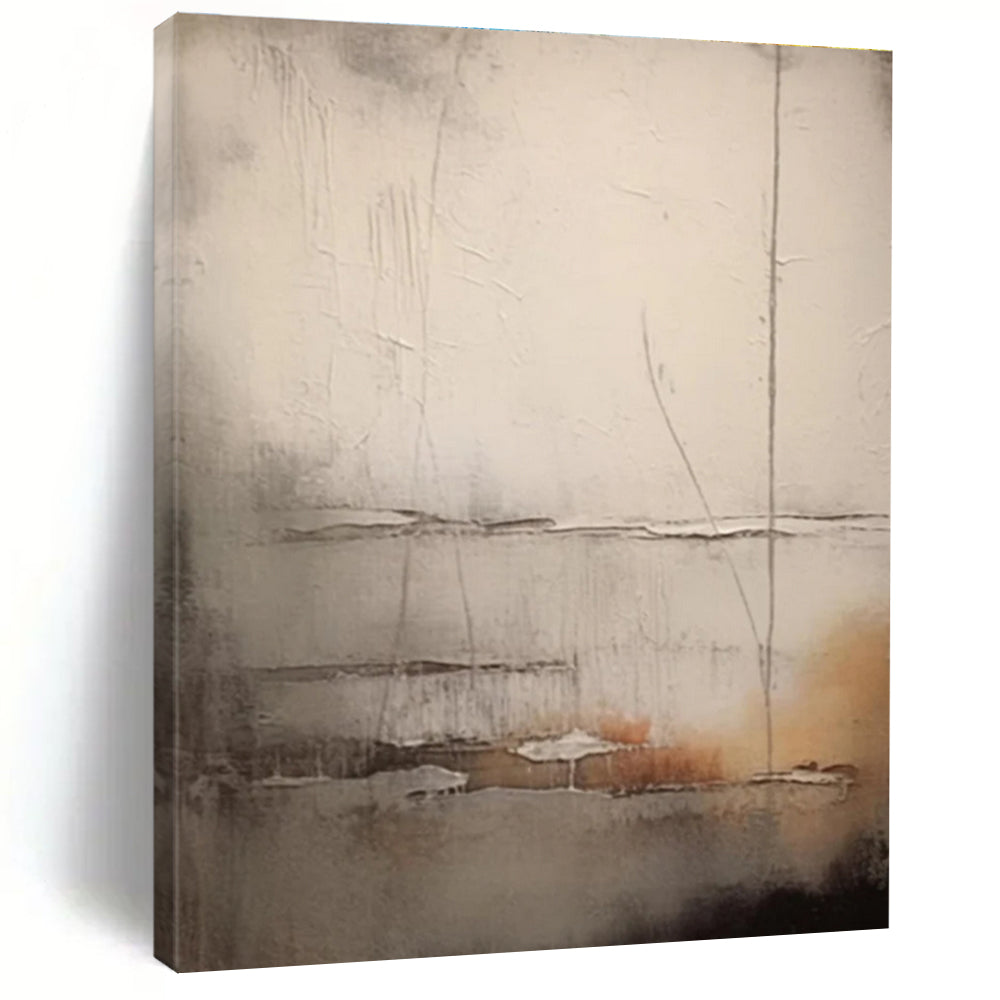 Subtle Gray Abstract Painting for Understated Living Spaces HENG442