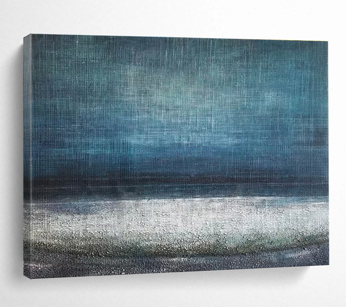 Textured Sea Abstract Painting for Coastal Meditation Rooms YHT154