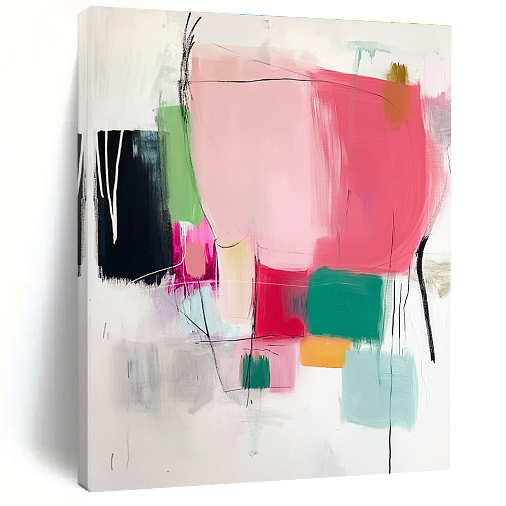Colorful Abstract Composition Painting with Playful Energy WINK132
