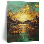 Golden Sunset Abstract Painting for Luxury - Styled Residences GAB1063