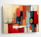 Geometric Color Block Abstract Painting for Urban Office Interiors YHT219