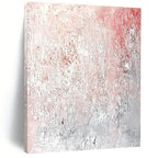 Pink - Gray Textured Abstract Painting with Subtle Softness WINK217