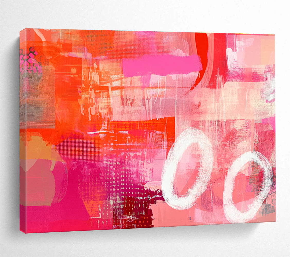 Dynamic Pink - Orange Abstract Fusion Abstract Painting ABS133