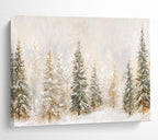 Snowy Forest Abstract Painting for Winter - Themed Spas YHT421