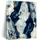 Bold Blue - White Abstract Painting for Modern Corporate Offices HENG172