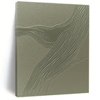 Textured Wavy Lines Abstract Painting with Tactile Rhythm WINK059