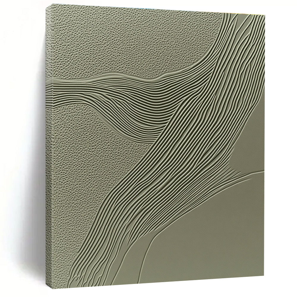 Textured Wavy Lines Abstract Painting with Tactile Rhythm WINK059