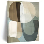 Overlapping Oval Shapes Abstract Painting for Minimalist Living Rooms GAB1361