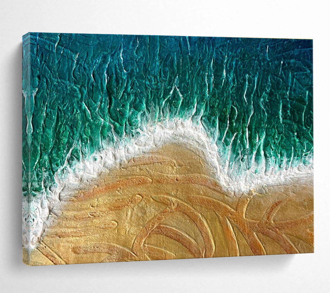 Textured Beach Abstract Painting for Seaside Resort Spas YHT356