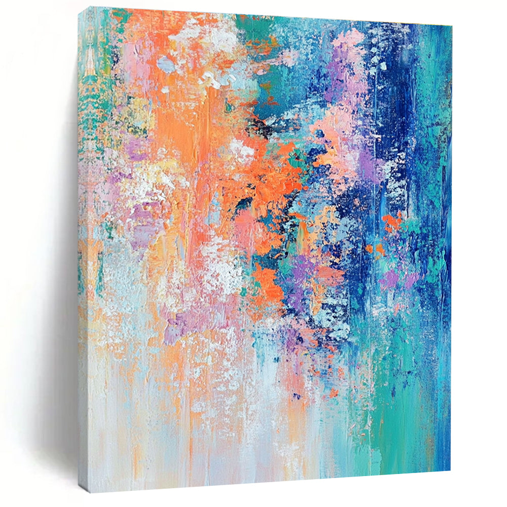 Vibrant Color Fusion Abstract Painting for Modern Spaces GAB0660