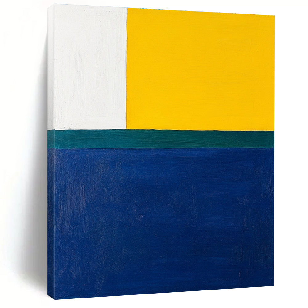 Bold Color Block Composition Abstract Painting with Vibrant Energy WINK164