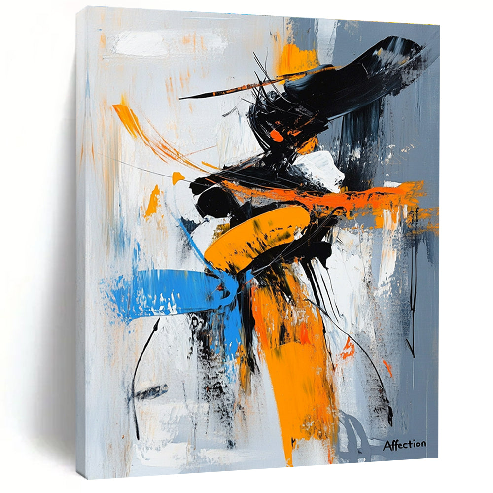 Dynamic Figure Abstract Painting for Modern Dance Studio Entrances GAB1185