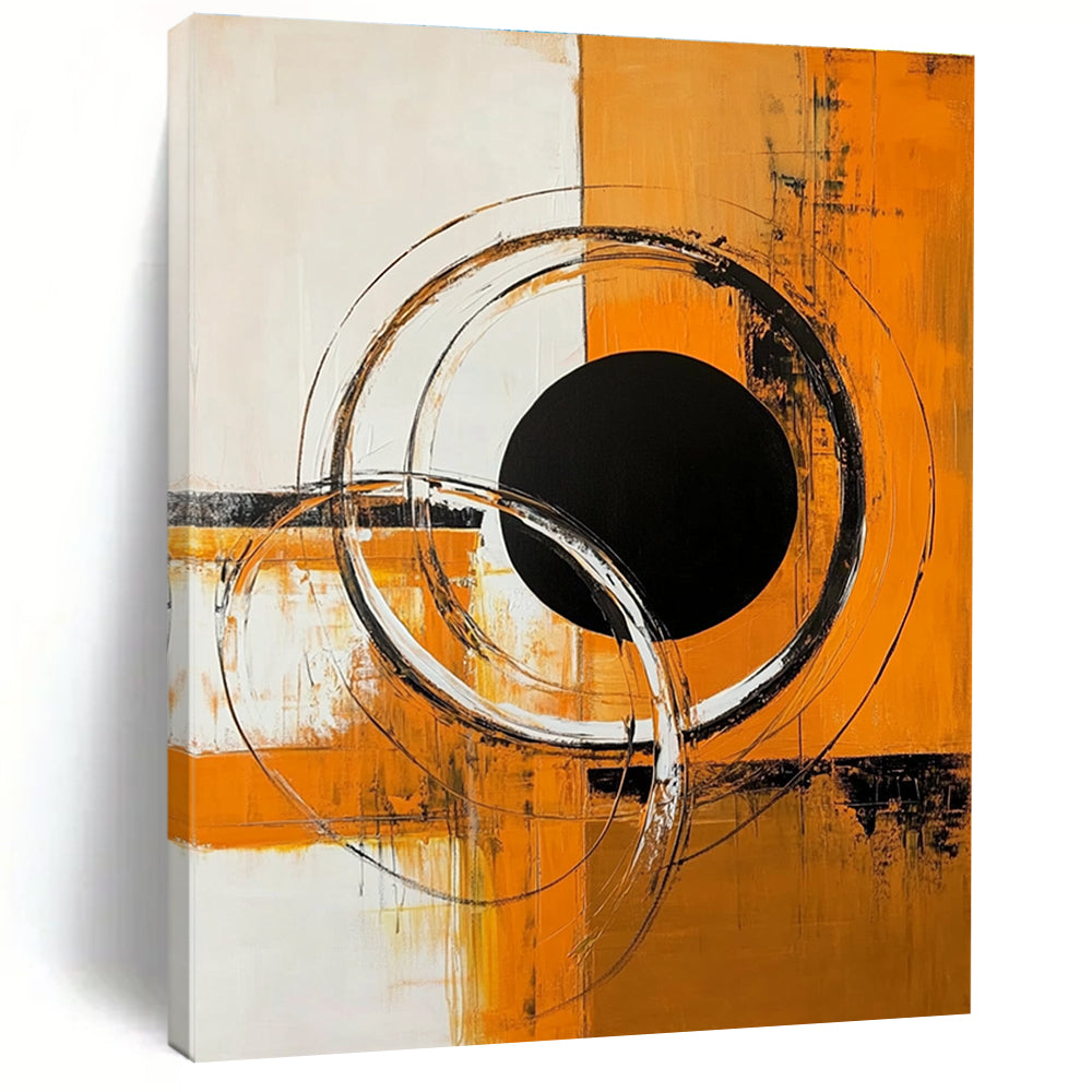Dynamic Circular Art Abstract Painting for Modern Corporate Spaces GAB1399