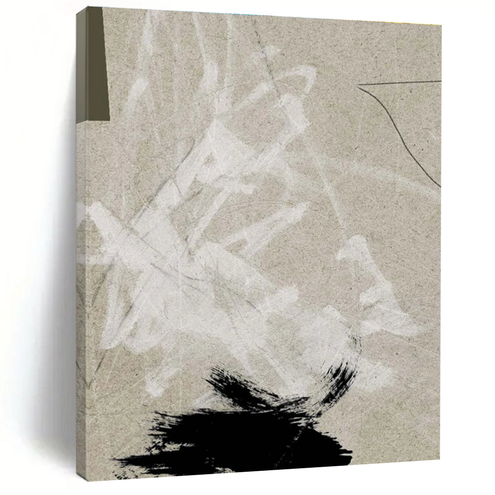 Subtle Textured Neutral Abstract Painting for Timeless Decor HENG237