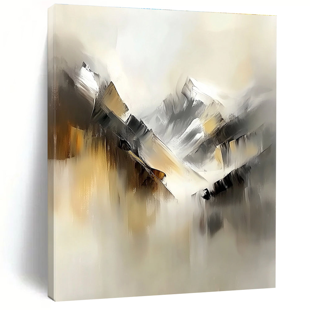Abstract Mountain Range Painting for Modern Ski Lodge Interiors GAB1162