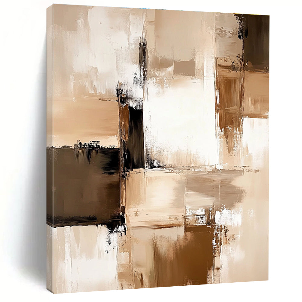 Beige Abstract Composition Painting with Gentle Harmony WINK342