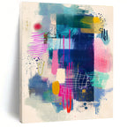 Colorful Mixed Abstract Forms Painting of Artistic Freedom GAB0099